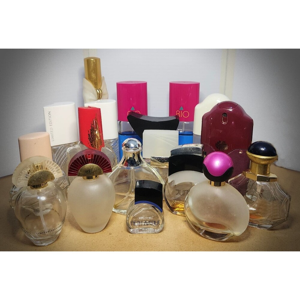 Lot Of 18 Vintage Empty Avon Perfume Bottles